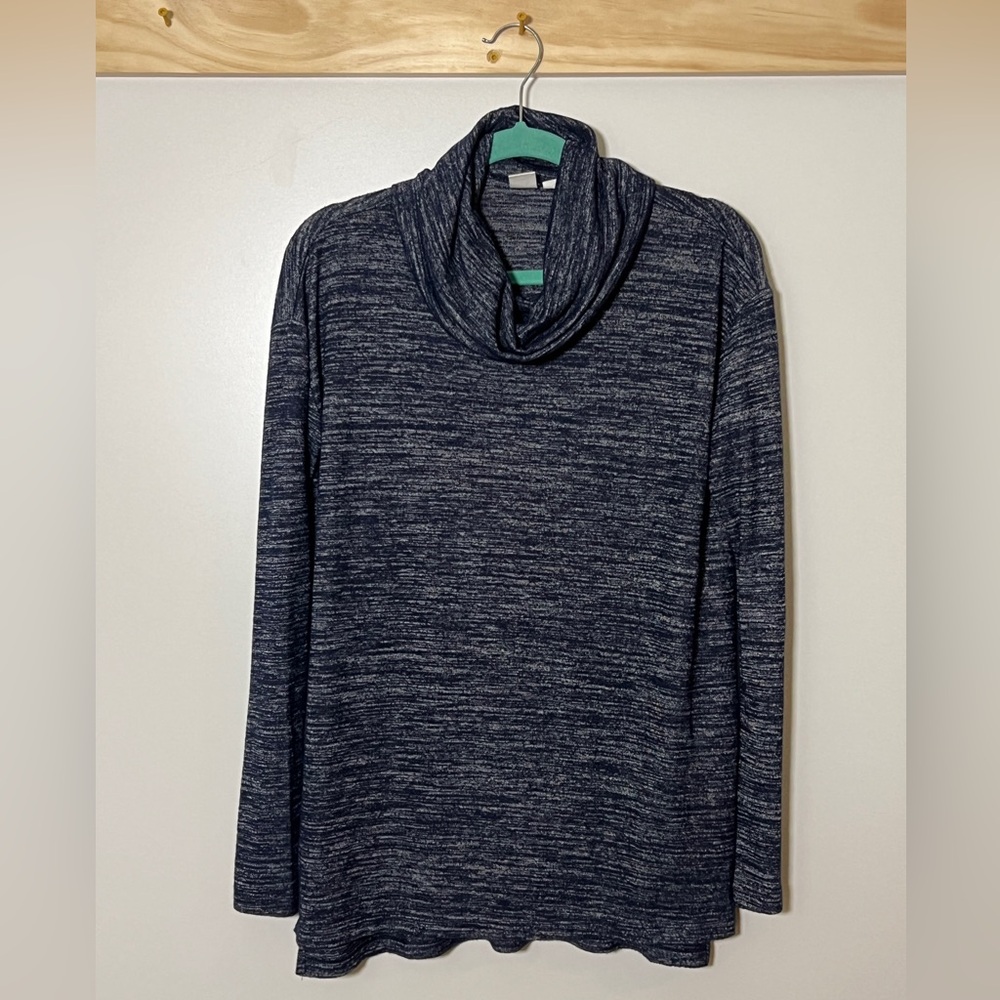 Gap Cowl Neck Sweater Heather Blue‎ Women Size Medium
